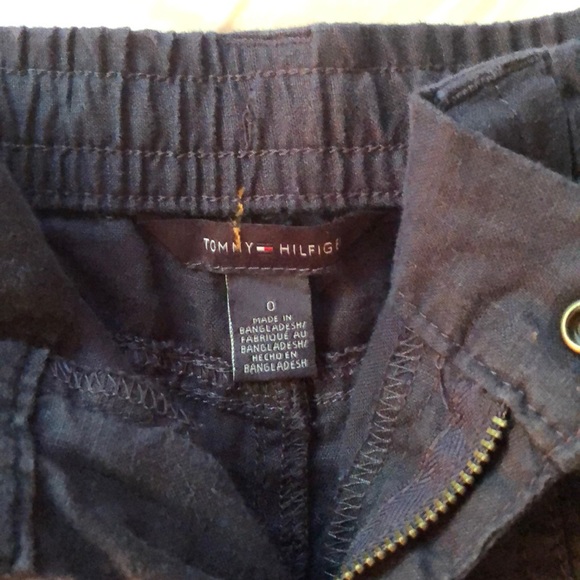 Tommy Hilfiger Navy Linen Shorts - Picture 4 of 4